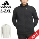 送料無料 アディダス メンズ ゴルフジャケット 中綿入り adidas GOLF コードカオス WIND. RDY 保温 中わた BOS ロゴ キルトジャケット...