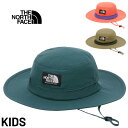 送料無料 ザ・ノース・フェイス 帽子 キッズ ジュニア ハット帽 THE NORTH FACE ホライズンハット|子ども用 紫外線対策 UVケア はっ水 あご紐付き アウトドアハット ナイロン キャンプ レジャー タウン カジュアル こども ぼうし 普段使い ブランド アパレル/NNJ02520