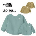 送料無料 ザ・ノース・フェイス ベビーウェア 80cm 90cm 子供服 THE NORTH FACE フィールドスモック|長袖シャツ ナイロン はっ水 土遊び...