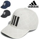 アディダス ゴルフキャップ 帽子 メンズ adidas GOLF ハウンドトゥース クーリングキャップ|吸収 速乾 千鳥格子柄 3ストライプス ぼうし ブランド...