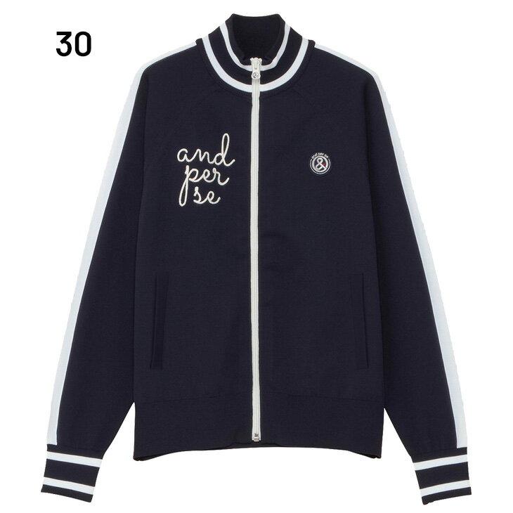 送料無料 アンパスィ 長袖 ゴルフジャケット レディース ゴルフウェア and per se GOLF アクティブ ニットブルゾン フルジップ 軽量 洗濯機で洗える 女性用 アウター レディースウエア 婦人 服 スポーツウェア ブランド アパレル/AFF2504A1