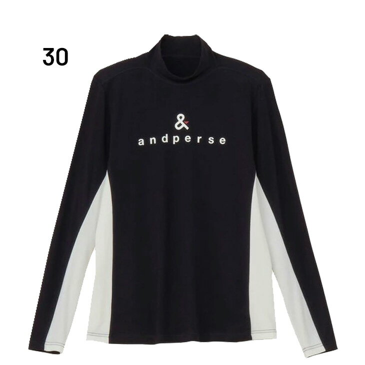 送料無料 アンパスィ 長袖 モックネックシャツ レディース ゴルフウェア and per se GOLF セルヒートプレーン モックシャツ 吸湿発熱 保温 女性用 ゴルフシャツ 秋冬 トップス 長そでシャツ レディースウエア 婦人 服 ブランド アパレル/AFF9234W5