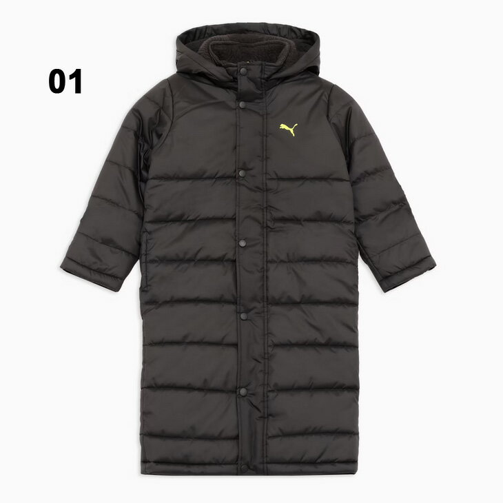 送料無料 プーマ キッズ ジュニア 防寒 ロングコート PUMA ACTIVE SPORTS ベンチコート 130-160cm 子供服 防風 保温 長袖 アウター 秋冬 スポーツウェア 子ども こども キッズ用コート ブランド キッズウエア アパレル/689982【ギフト不可】