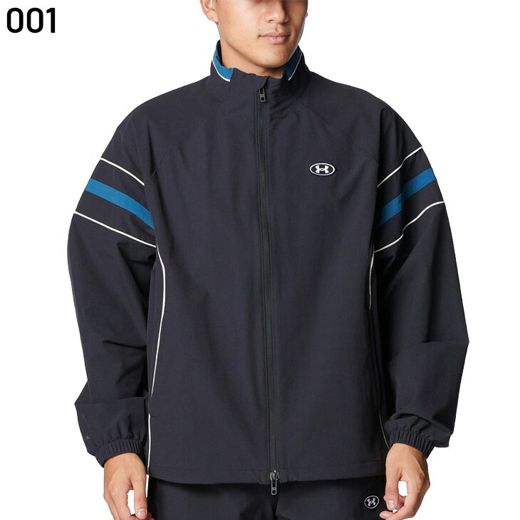 送料無料 アンダーアーマー メンズ UAナイロン トラックジャケット UNDER ARMOUR 長袖 ルーズ アウター 軽量 はっ水 90sレトロ 男性 大きいサイズ 上着 スポーティー カジュアル ブランド スポーツウェア 服 アパレル メンズウエア ジャンバー メンズファッション/6012645 2