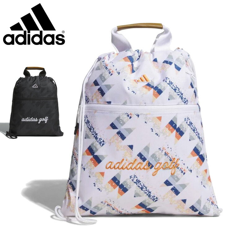 アディダス ゴルフ シューズバッグ チマヨ柄 メンズ レディース adidas GOLF グラフィック シュー ナップサック 靴入れ ジムサック ハンドル付き ゴルフシューズ入れ ゴルフバッグ 男女兼用 鞄 ブランド スポーツバッグ かばん/TR075