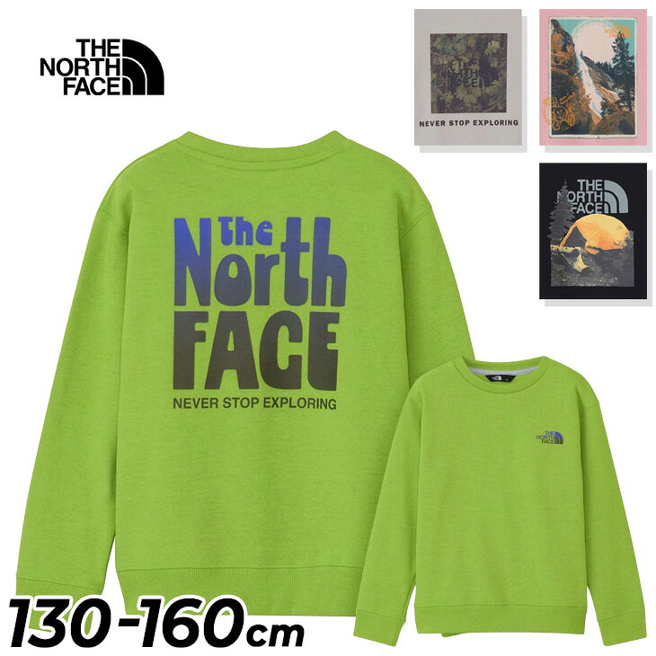 送料無料 ザ・ノース・フェイス スウェットシャツ キッズ 長袖 トレーナー THE NORTH FACE スウェットロゴクルー 防汚加工 子供服 130-160cm ジュニア 男の子 女の子 裏毛 スエット アウトドアウェア カジュアル ブランド キッズウェア/NTJ62637