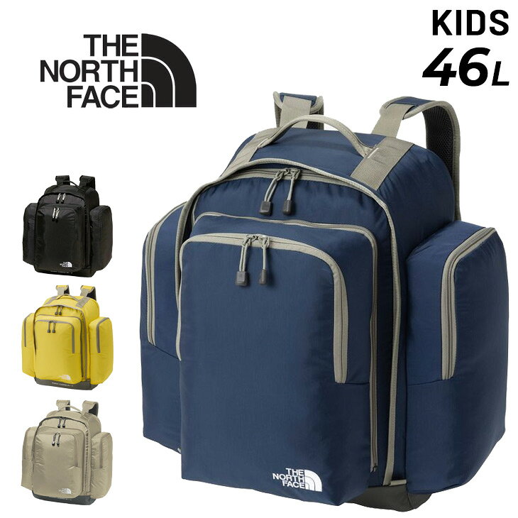 ◆ 商品詳細情報 ◆ ブランド ザ・ノース・フェイス THE NORTH FACE 商品番号 NMJ72350 カラー (K)ブラック (CK)クラシックカーキ (ET)エステートブルー (BY)バルーンイエロー サイズ 重量：約890g 寸法：H47×W33×D18cm（デイパック部分 H34×W25×D7cm） 容量：46L（デイパック部分6L） 素材 330DリサイクルDuramaxナイロン（K、CK、NT） 450Dリサイクルポリエステル（FP、YC） 420Dリサイクルナイロン 原産国 ベトナム製 ◆画像のカラーについて◆ 商品画像のカラーにつきましては、PC、モバイルなど閲覧環境等により実物のカラーと多少異なることもございます。 予めご理解のうえご注文を賜りますようお願いいたします。 ギフト対応 ※メーカー希望小売価格はメーカーサイトに基づいて掲載しています (記載価格が税抜き価格になっている場合もございます)【ザ・ノース・フェイス / キッズ / リュックサック】 ◆　商　品　説　明 ◆ □□□当店で販売しております商品はすべて【正規取扱品】です□□□ ザ・ノース・フェイス(THE NORTH FACE)から、キッズ用リュック［サニーキャンパー40＋6］です。 林間学校やサマーキャンプに適したワイドシルエットのキッズパックです。 40Lのメイン気室と、単体使用可能な6Lのデイパック構成。 デイパックはファスナーで容易に脱着可能。 安全性を考慮し、一定の過重で自動開放するチェストストラップ付き。 メインへのアクセスには、大きく開閉するU字型ファスナーを採用し、 両サイドに荷物の仕分けに便利な大型の収納スペースを設けています。 ■Function ・大きく開くU字型ファスナーのメインポケット ・取り外し可能なフロントポケットは単体でデイパックとして使用可能（6L） ・一定の荷重がかかると開放するホイッスルつきのチェストバックル ・大型のサイドポケット ・ショルダーハーネスにフックつきDリング ・フロントポケット内部にメッシュスリットポケットとキークリップ ・本体内側にネームホルダー ・取り外し式ウエストベルト ※重量：約890g ※寸法：H47×W33×D18cm（デイパック部分 H34×W25×D7cm） ※容量：46L（デイパック部分6L） ★プリントの柄の出方には若干の個体差がございます。あらかじめご了承ください。 ［素材/テクノロジー］ ◯GREEN MATERIAL リサイクル原料や植物由来原料など環境への負荷に配慮した素材。 ◯非常開放式バックル(Breakaway Buckle) 一定の荷重がかかると開放する、ホイッスル付きチェストバックル。 ◯Reflector 夜間の視認性を高めるリフレクター。 【製品のパッケージ(外装)について】 本製品は、メーカーから入荷した状態で発送しております。 若干の袋破れ、汚れがある場合がございますが、 製品には問題はありません。予めご了承くださいませ。
