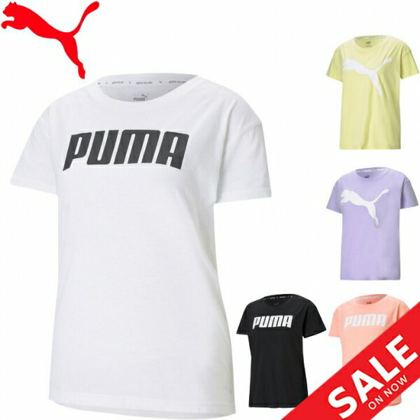 半袖 Tシャツ レディース/プーマ PUMA RTG ロゴ Tee/スポーツウェア 吸汗速乾 トレーニング フィットネス 女性 プリントT トップス/588938