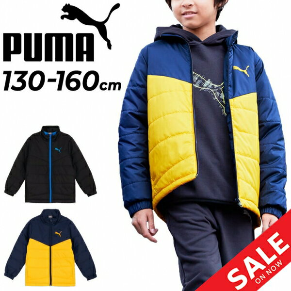 送料無料 プーマ キッズ 中綿ジャケット ジュニア アウター PUMA ACTIVE SPORTS 130-160cm 子供服 防寒ウェア 保温 中わた 子ども パデッドジャケット ジャンバー スポーツウェア ブランド こども 秋冬 スポーツアパレル/677713【pu22pd】