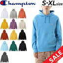 スウェット パーカー 長袖 メンズ チャンピオン champion ベーシック スエット プルオーバー フーディ ロゴ 刺繍 カジュアル シンプル トップス/C...