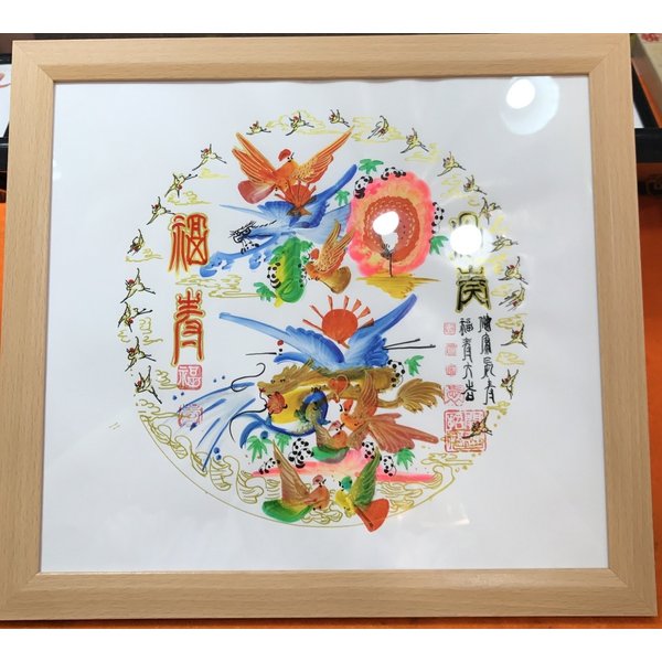 花文字注文、丸円タイプ額付き、人生円満タイプ、命名書,開運風水花文字オーダーメード、お客様の名前を書きます、丸円タイプ額付き、誕生日 萬福 入学 試験 面接 米...