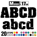 ポイント3倍！【アルファベット ステッカー】【エンブレム】【Mサイズ】1文字 alphabet ABC A～Z 英語 大文字 イニシャル ミリタリー military 軍 オリジナル シールタイプ 車用 カッティングステッカー 外装ドレスアップ スノーボードにもぴったり！