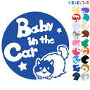 楽天とことこマーチポイント2倍！【Baby in the car】 猫 ネコ ラグドール 男の子 ネクタイ 星 動物 ステッカー シールタイプ 車 マグネットタイプも選べる★ 赤ちゃんが乗っています ベビー イン ザ カー ベビーオンボード チャイルドシート ベビーインカー