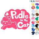 ポイント3倍!【Pet in the car Dog in the car】犬 プードル女の子 愛犬が乗っています ペットが乗っています 戌 干支 動物 ステッ...