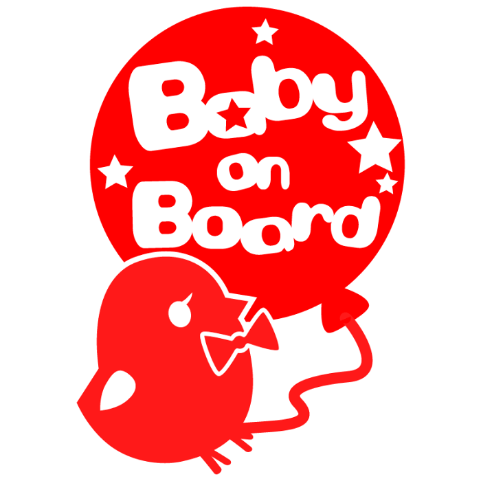 P10倍 Baby On Board 蝶ネクタイひよこ ヒヨコ リボン 動物 赤ちゃん Baby ステッカー 窓ガラス用シール キッズ 子供 車の後ろ 妊婦 吸盤 マグネットタイプではありません 取り付け 赤ちゃんが乗ってます ベビーオンボード チャイルドシート ベビーカー 黒 蝶