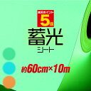 ポイント5倍!【約60cm×約10m】 蓄光シート 蓄光シール ステッカーシート 蓄光カッティング用シート カッティングシール カッティングステッカー 夜光シール 夜光ステッカー うちわ デコレーション 夜間シート 粘着シート 緑 グリーン 防災対策/停電対策にも