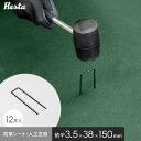 【1日限定!全商品ポイント2倍】防草シート ピン 15cm 12本入 押さえピン 角U型ピン 固定ピン__knpns-a12