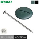防草シート ピン 15cm 釘 ドーム型ワッシャー付き 50本セット 固定ピン*50DFT/50DBK__wapn-kg-