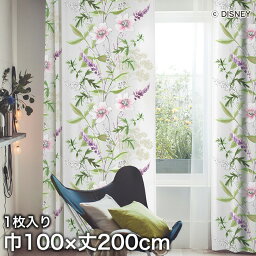 【カーテン】スミノエ ディズニー 既製 カーテン MICKEY Wild flower(ワイルドフラワー) 巾100×丈200cm__m-1157-l