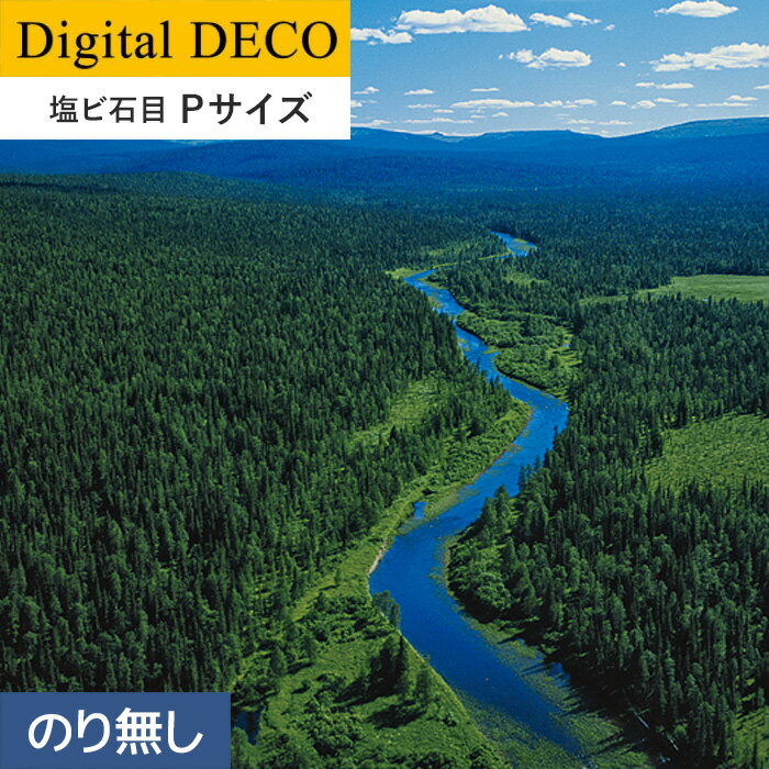 【壁紙】クロス【のりなし壁紙】リリカラ デジタル・デコ 森 PEACE OF FOREST ウラルのタイガ林 塩ビ石目 Pサイズ__d8082wp