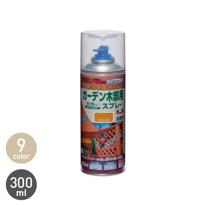 【塗料】木部塗料 ガーデン木部用スプレー 300ml*09/08__np-gawo-30-