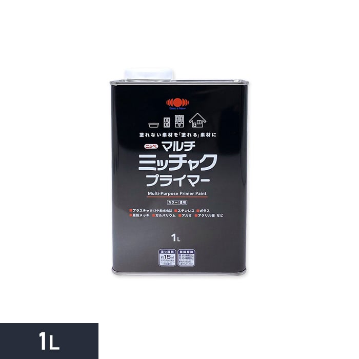 【塗料】どんな素材でも密着可能に！ マルチミッチャクプライマー クリア 1L__np-mp-100