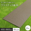 【エクステリア】板材 リサイクルプラスチック リプラウッド 18×450×1800mm 2枚入*BK BR__repla-18-18-