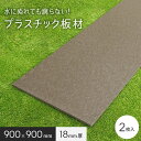 【エクステリア】板材 リサイクルプラスチック リプラウッド 18×900×900mm 2枚入*BK BR__repla-18-9-