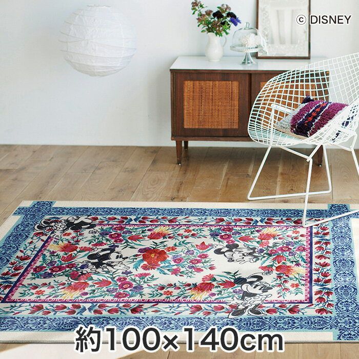 スミノエ ディズニー ラグマット MICKEY/Royal garden RUG(ロイヤルガーデンラグ) 約100×140cm__drm-1060-140