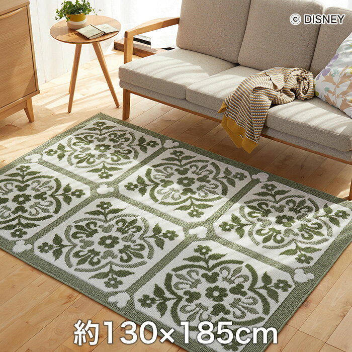 【ラグカーペット】スミノエ ディズニー ラグマット MICKEY/Carreaux RUG(カローラグ) 約130×185cm__dr..