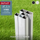 【傷ありアウトレット】RESIN WOOD FENCE ポスト H1800*SL BK__fc-to-pt-180-
