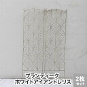 【エクステリア】ブランティーク ホワイトアイアントレリスH147 2枚組 420×25×1470mm__spl-8923wht