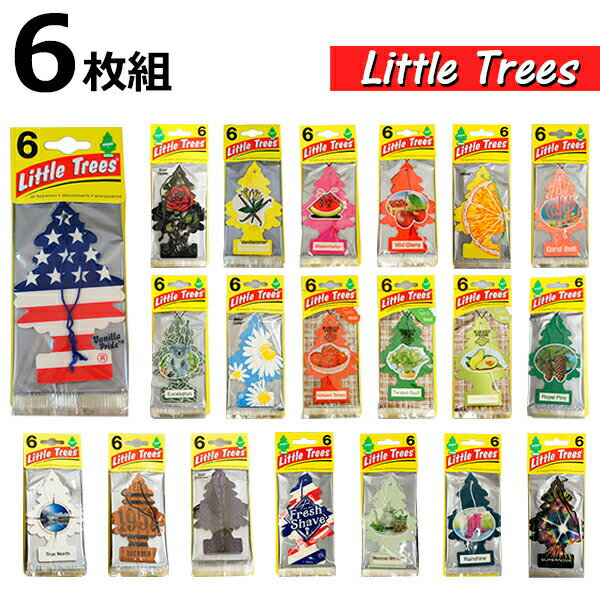 楽天ランキング第1位！メール便送料無料！リトルツリー6pac（6枚組）【3】 エアフレッシュナー【Little Trees】芳香剤 AirFreshener クリスマス クリスマスツリー プレゼント ギフト【ポイント】