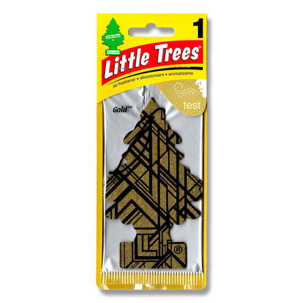 【5枚でメール便無料】リトルツリー ゴールド Little Trees Gold 芳香剤 エアフレッシュナー 車 吊り下げ カーフレッシュナー 香水 ゴージャス...