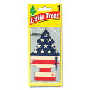 【5枚でメール便無料】リトルツリー アメリカ(バニラプライド) Little Trees Vanilla Pride 芳香剤 エアフレッシュナー 車 吊り下げ カーフレッシュナー 甘い バニラ スイーツ 国旗 星条旗 アメリカ 旗 総柄 定番 人気 アロマ フレグランス AirFreshener CarFreshener