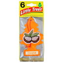 リトルツリー 6枚組 ココナッツ Little Trees 6pac Coconut 芳香剤 エアフレッシュナー 車 吊り下げ カーフレッシュナー 甘い 南国 ...