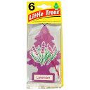 リトルツリー 6枚組 ラベンダー Little Trees 6pac Lavender 芳香剤 エアフレッシュナー 車 吊り下げ カーフレッシュナー 花 フラワ...