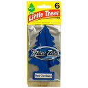 リトルツリー 6枚組 ニューカー　Little Trees 6pac New Car Scent 芳香剤 エアフレッシュナー 車 吊り下げ カーフレッシュナー 爽やか 新車 定番 ブルー アロマ フレグランス AirFreshener CarFreshener