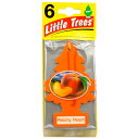 リトルツリー 6枚組 ピーチ Little Trees 6pac Peachy Peach 芳香剤 エアフレッシュナー 車 吊り下げ カーフレッシュナー フルー...