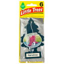 リトルツリー 6枚組 レインシャイン　Little Trees 6pac Rainshine 芳香剤 エアフレッシュナー 車 吊り下げ カーフレッシュナー 爽やか フラワー グリーン 花 癒し アロマ フレグランス AirFreshener CarFreshener