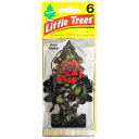 リトルツリー 6枚組 ローズソーン Little Trees 6pac Rose Thorn 芳香剤 エアフレッシュナー 車 吊り下げ カーフレッシュナー バラ ローズ グリーン アース 薔薇 土 緑 総柄 スカル ドクロ かっこいい アロマ フレグランス AirFreshener CarFreshener