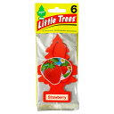 リトルツリー 6枚組 ストロベリー Little Trees 6pac Strawberry 芳香剤 エアフレッシュナー 車 吊り下げ カーフレッシュナー 甘い フルーツ 果物 果実 苺 いちご フルーティ ベリー スイーツ アロマ フレグランス AirFreshener CarFreshener