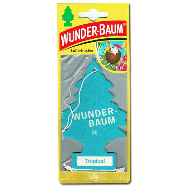 商品詳細商品名 WUNDER-BAUM AirFreshenerワンダーバウム エアフレッシュナー 説明 エアフレッシュナーの定番、Little Trees（リトルツリー）のヨーロッパ限定版。 日本では入手困難な「WUNDER-BAUM（ワンダーバウム）」 香りの持続力が特徴で、最初にビニールから全部あけずに、上に切り込みをいれて徐々に出していくと、とても長持ちします。 種類 Tropical（トロピカル） 香り 甘くジューシーな南国を感じる香り サイズ H12cm×W7cm ※多少の誤差はご了承ください。 注意 ※当店で販売している商品は現地国内販売されている正規商品の並行輸入品です。 安心してお買い求めください。 ※PC環境によっては、写真の色味が実際の商品と少し異なる場合がありますのでご了承下さい。 ※検品を行っておりますが輸入品のため、多少の傷・汚れ等はご了承下さい。 ※輸入品の為予告なく仕様が多少変更される場合があります。 ※店頭でも販売しているため、在庫管理には十分気を付けておりますがタイミングによっては在庫切れになる場合がございます。 検索キーワード 車 芳香剤 吊り下げ ヨーロッパ版 リトルツリー Little Trees カーフレッシュナー Car Freshener 香り 紙 ペーパー プレゼント ワンダーバウム ワンダーバーム ツリー型 かわいい 人気 いい香り 香り長持ち エアフレッシュナー 大人気 定番 おすすめ 吊下げ いい匂い ツリー型 木 ペーパー 紙 USA America アメリカ雑貨 アメリカン雑貨 おしゃれ オシャレ かっこいい 車 部屋 クローゼット カー用品 インテリア 車用 車内 室内 車載 お手軽 癒し アロマ フレグランス プレゼント ギフト ドイツ車 欧州車 欧州 レア ココナッツの香りの芳香剤はこちら 吊下げタイプの芳香剤はこちら その他のワンダーバームはこちら↓↓