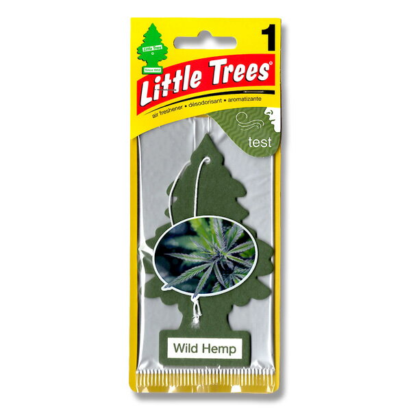 楽天Foothill Gardens【5枚でメール便無料】リトルツリー ワイルドヘンプ　Little Trees Wild Hemp 芳香剤 エアフレッシュナー 車 吊り下げ カーフレッシュナー ヘンプ グリーン ハーブ スモーキー グアヤックウッド アロマ フレグランス AirFreshener CarFreshener