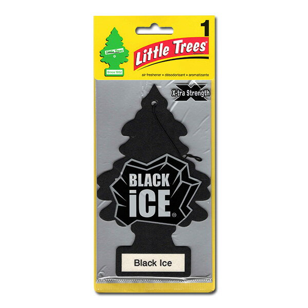 【5枚でメール便無料】ビッグ リトルツリー ブラックアイス 芳香剤 エアフレッシュナー 大きいサイズ エクストラ 車 吊り下げ カーフレッシュナー メンズ 香水...