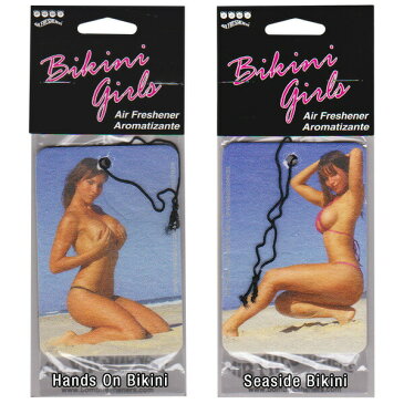 【Bikini Girls Air Freshener】ビキニガール エアフレッシュナー 芳香剤 AirFreshener カーフレッシュナー セクシー 水着姿 ギャル 写真プリント 全4種 アメリカ【ポイント】