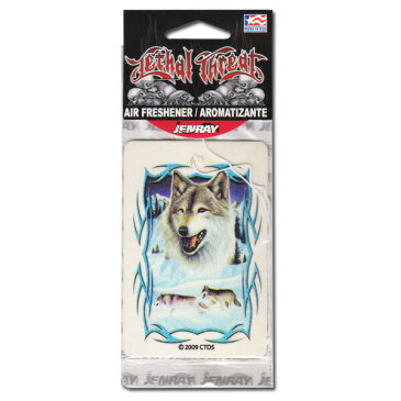 【SALE】【5枚購入でメール便送料無料】 WOLF PACK ウルフ オオカミ 狼 エアフレッシュナー 芳香剤 車 吊り下げ AirFreshener カーフレッシュナー 1枚 Lethal Threat リーサルスレット カーアクセサリー ルームミラー アメリカン雑貨