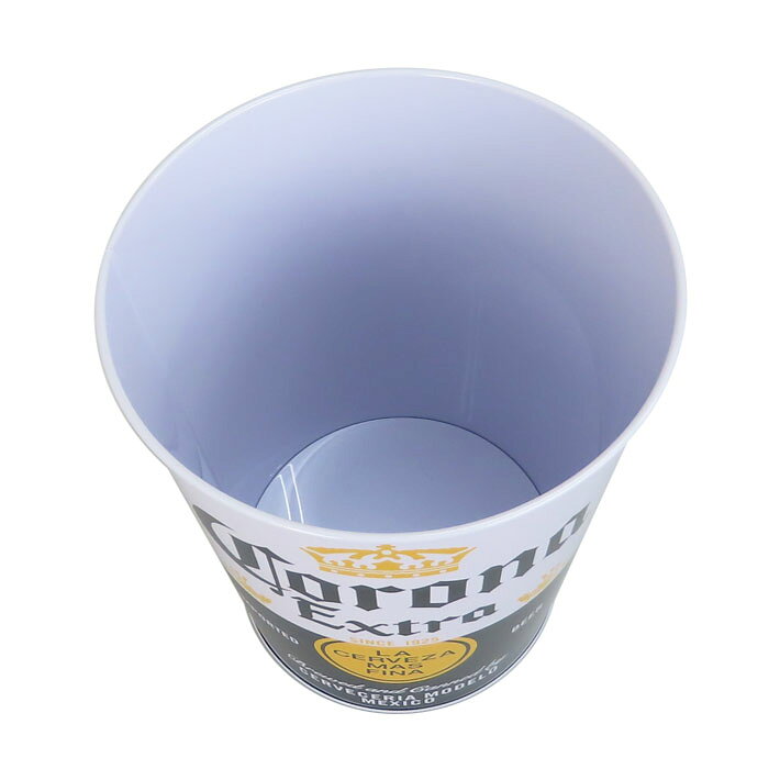 コロナ エキストラ ゴミ箱 【全2種】 ダストボックス コロナビール 丸型 おしゃれ デザイン ドリンク 部屋 ゴミ捨て 収納 入れ物 箱 インテリア 装飾 飾り 見た目 かっこいい かわいい 写真 映え お酒 エクストラ dust Box Corona Extra Tin Waste Bin [3]