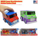 商品詳細名称 MARVEL SUPER HERO ADVENTURES Friction Trucks 2Packマーベル スーパー ヒーロー アドベンチャーズ フリクショントラック 2台セット説明 マーベルのかっこいいトラックセットです。 押すと進むフリクションカー。 車が2台入っているので、兄弟や友達と一緒に遊べます。 それぞれのヒーローに合わせた車で見た目も楽しい。 カッコイイヒーローたちを思いっきり走らせよう！ 種類 1.IRON MAN × CAPTAIN AMERICA 　アイアンマン × キャプテンアメリカ 2.BLACK PANTHER × THOR 　ブラックパンサー × ソー 3.HULK × SPIDER-MAN 　ハルク × スパイダーマン サイズ 車体：H 9cm × W 8cm × D 15cm ※多少の誤差はご了承下さい。 対象年齢 3歳から 注意 ※当店で販売している商品は現地国内販売されている正規商品の並行輸入品であり、違法にコピーされた偽物、海賊版等ではありません。 粗悪なコピー品、悪質な非正規品は一切扱っておりません。 安心してお買い求めください。&nbsp; ※PC環境によっては、写真の色味が実際の商品と少し異なる場合がありますのでご了承下さい。 ※検品を行っておりますが輸入品のため、多少の傷・汚れ等はご了承下さい。 ※輸入品の為予告なく仕様が多少変更される場合があります。 ※店頭でも販売しているため、在庫管理には十分気を付けておりますがタイミングによっては在庫切れになる場合がございます。 検索ワード 楽しい 面白い フリクション 駆動 進む 前進 車 トラック ミニカー おもちゃ トイ 簡単 かっこいい マーベル ヒーロー アメコミ アメリカンコミック 漫画 アメリカ グッズ キャラ キャラクター デザイン 珍しい レア 車 自動車 アクション 室内 部屋 幼稚園 保育園 小学校 園児 小学生 お祝い プレゼント ギフト 贈り物 誕生日 男の子 男子 遊び 部屋遊び 競争 レース アメリカン 輸入 輸入雑貨 その他のキャラクターグッズはこちらから！