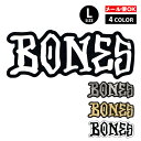 【決算セール】【ポイント10倍】【メール便OK】 BONES WHEELS LOGO Sticker Lサイズ 【全4色】【7インチ】 ...